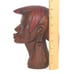 African Hand Carved Wood Head Figurine Sculpture Heavy Bust ~8 Tall