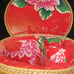 Chinese Teapot with Cups in Basket