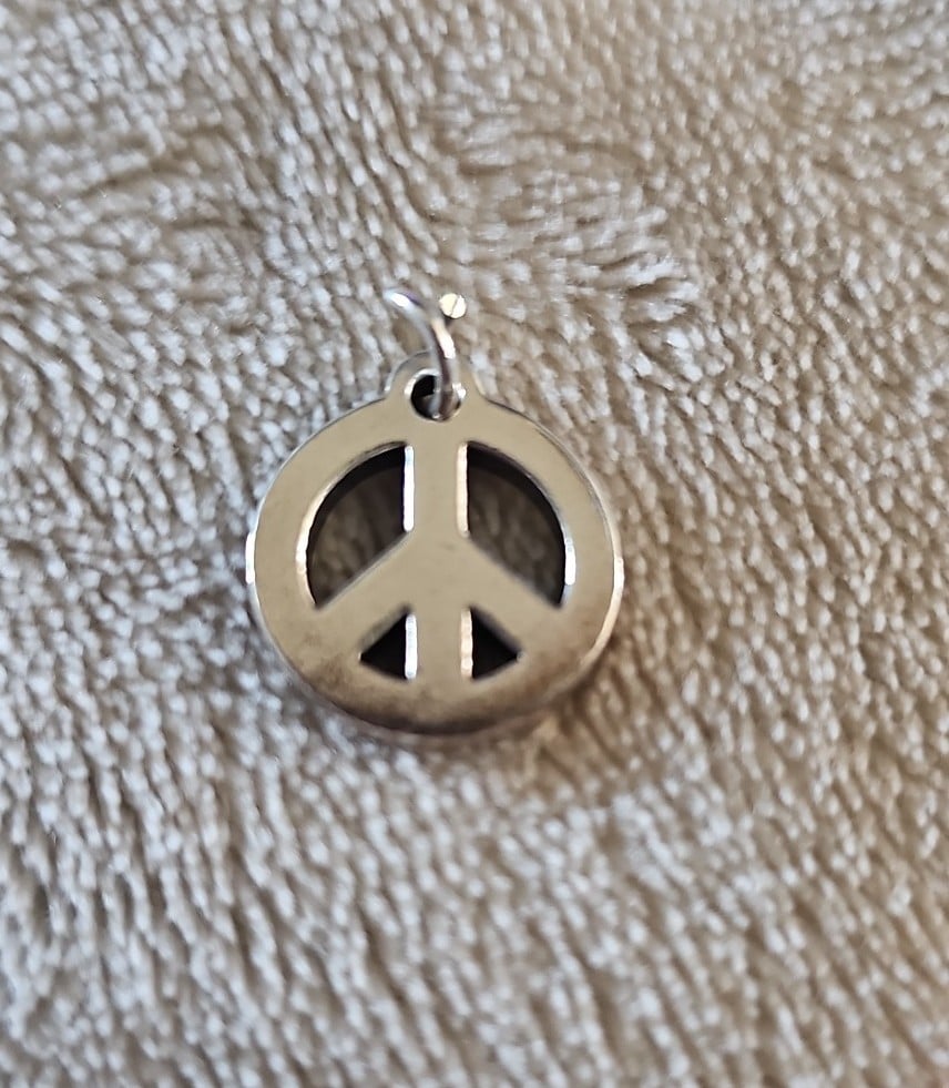James Avery Sterling Silver Peace Sign Charm (Retired)
