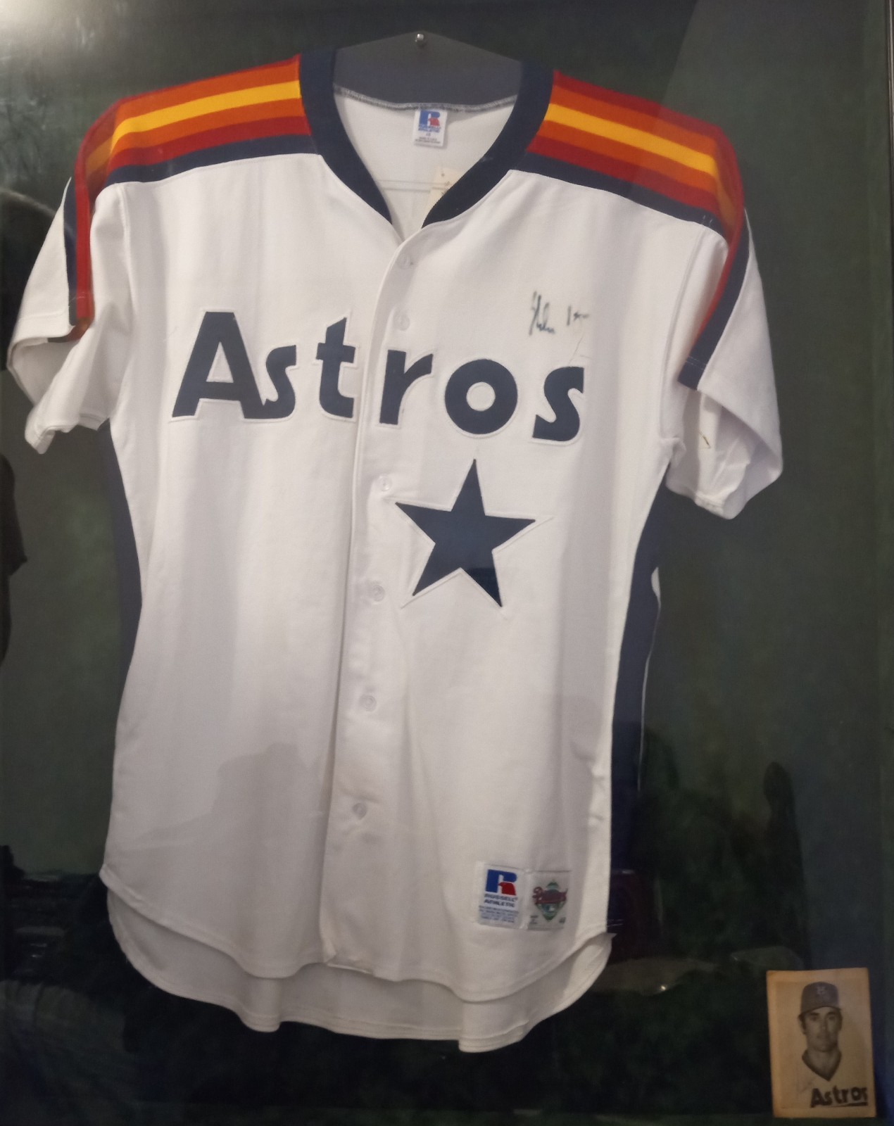 Framed autographed first game series Ryan Nolan Jersey
