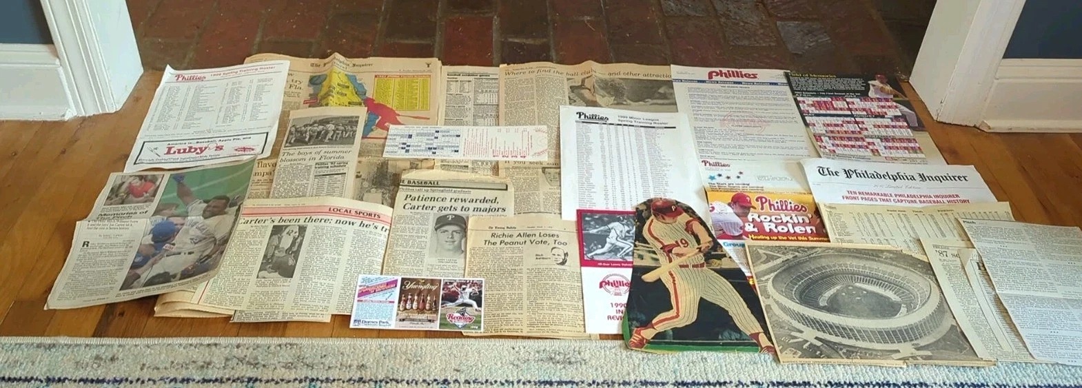 RARE Philadelphia Phillies Collectible Memorabilia Lot Newspaper Schedule Press