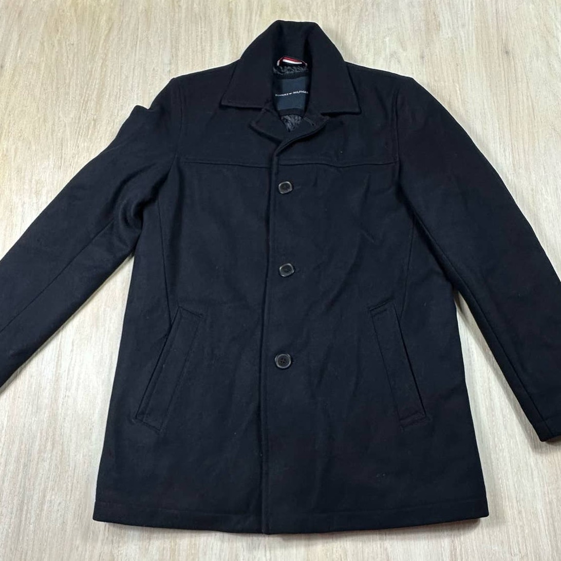 Tommy Hilfiger Wool Winter Single Breasted Three Button Preppy Jacket Small