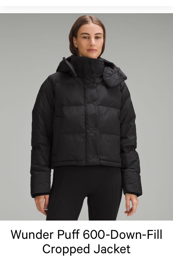 Lululemon Wunder Puff 600-Down-Fill Cropped Jacket