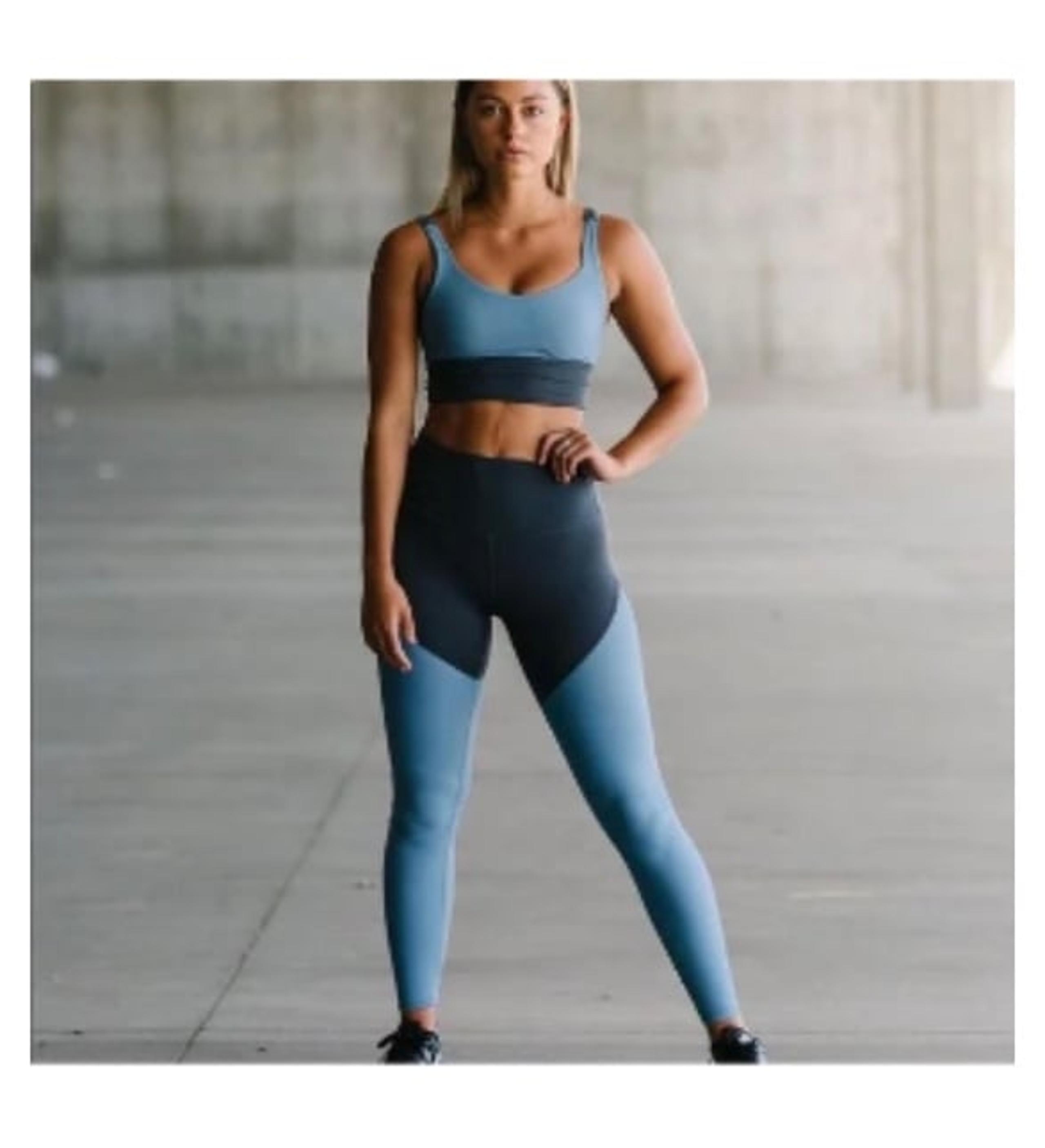 Zyia Active Storm Parallel Luxe Hi Rise 7/8 Leggings Sz 4
