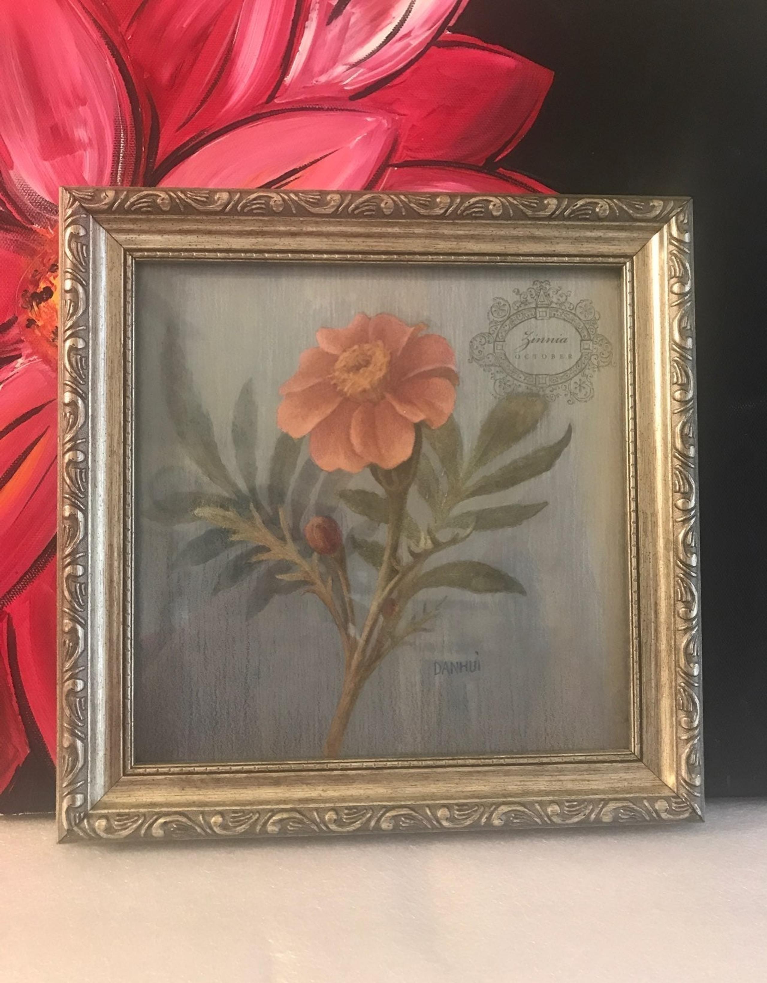 Zinnia -October -picture frame