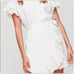 Aritzia Wilfred Ninette Linen Faux Wrap La Boheme Dress in Espace White Medium