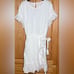 Aritzia Wilfred Ninette Linen Faux Wrap La Boheme Dress in Espace White Medium