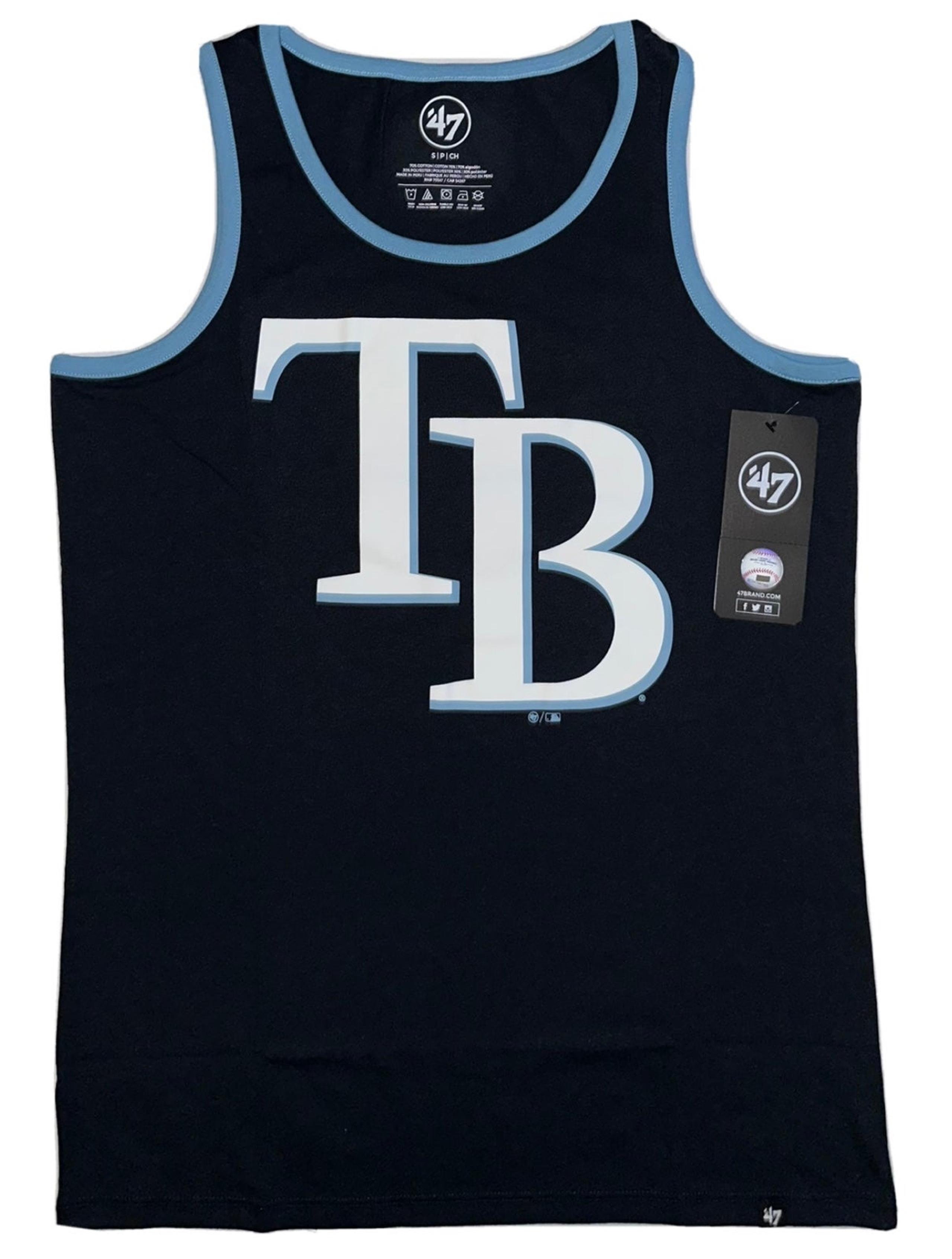 47 Brand Tampa Bay Rays Tank Top Shirt Mens Small Blue New