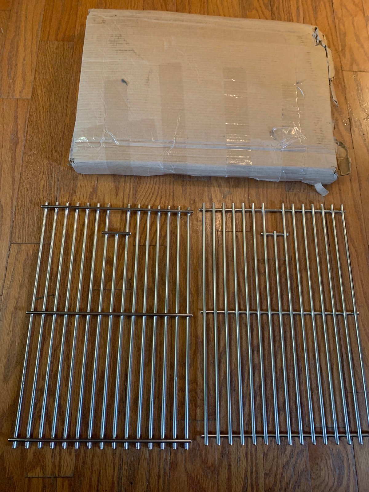 Kikibro Stainless steel grill grates Pack Of 2 11 3/8” x 16 3/4” Open box