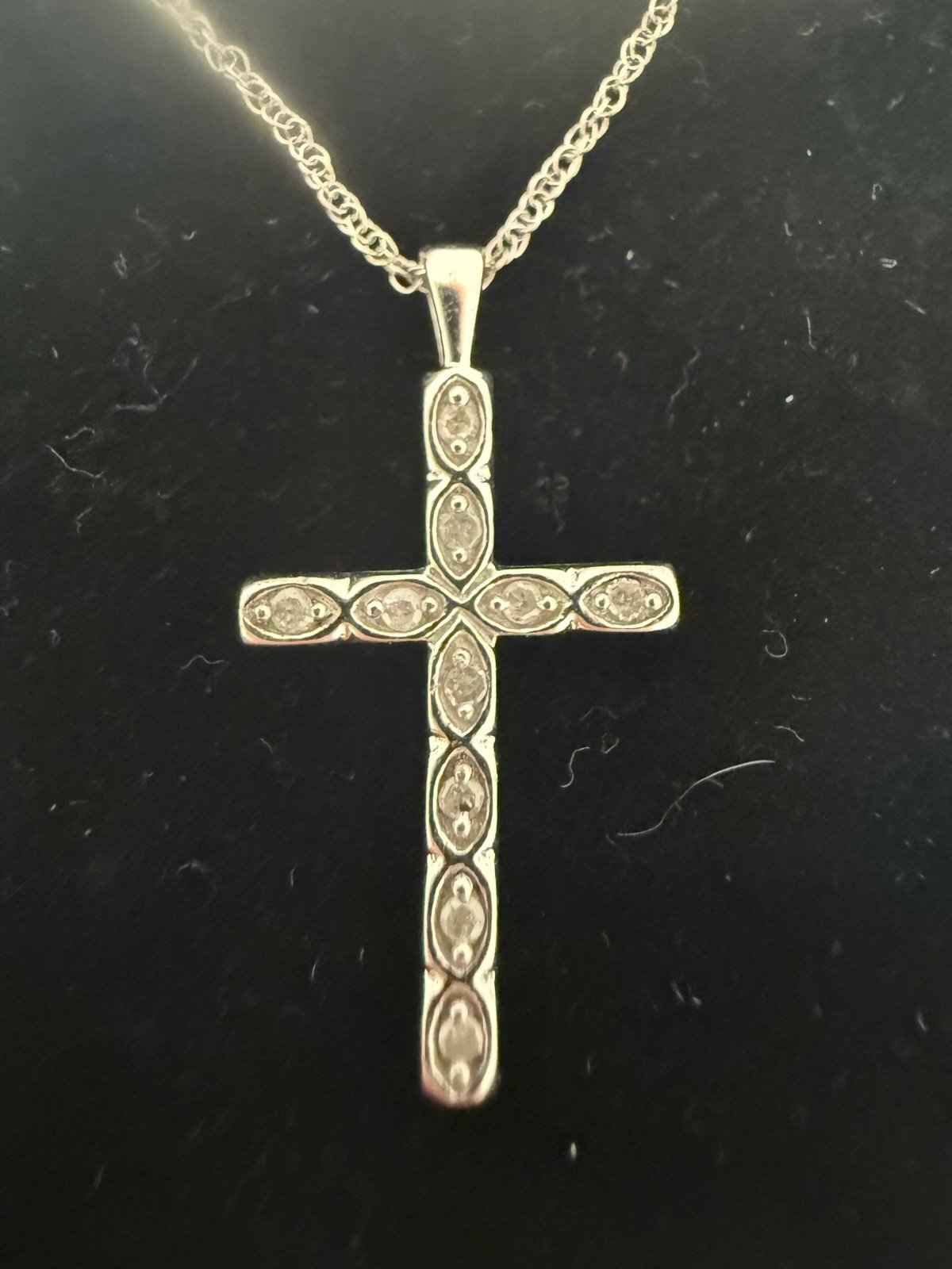 Sterling Silver & Diamond Cross Necklace – Kohl's – NWT – 1