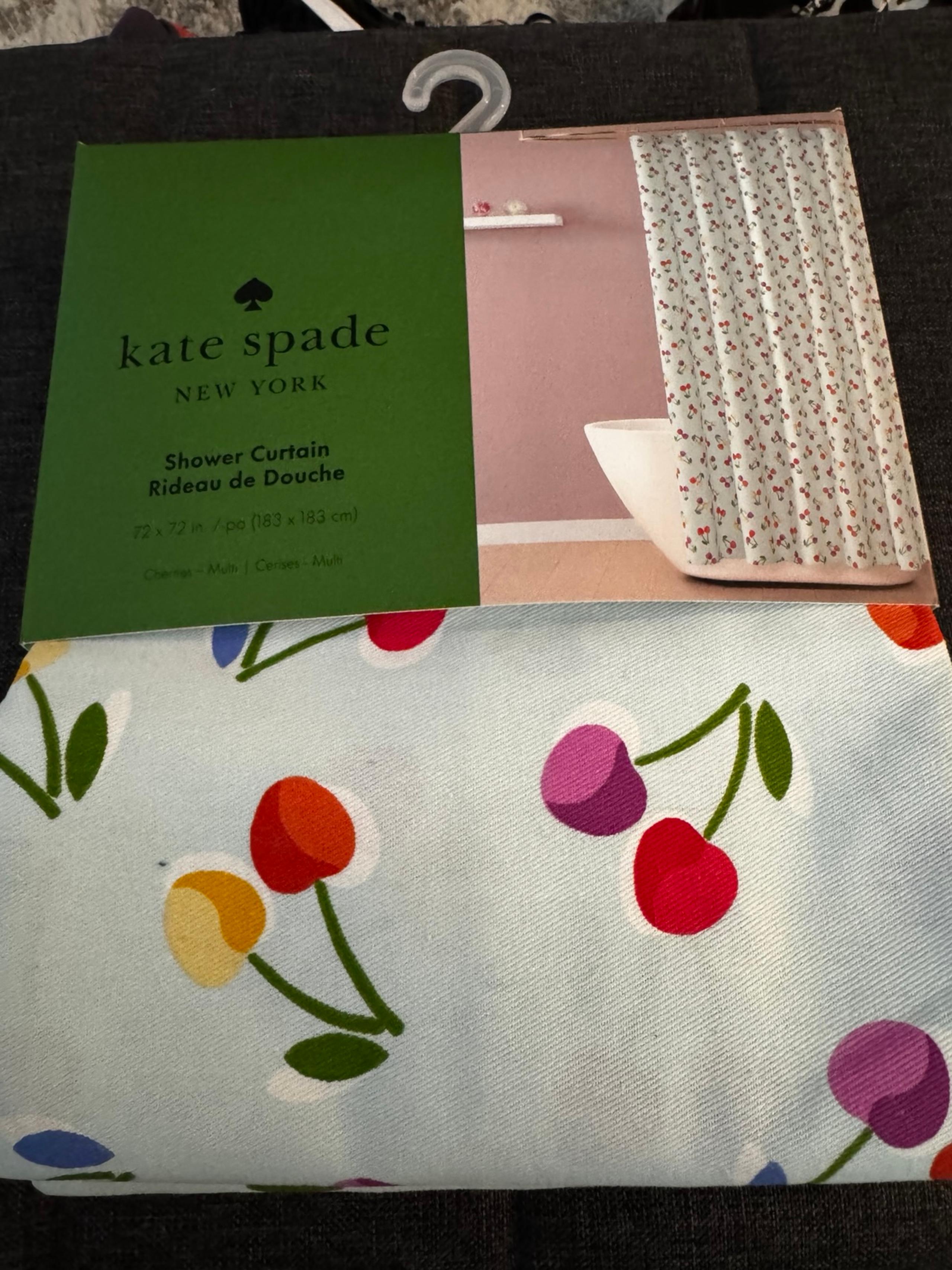 Kate Spade New York Cherry Cherries Blue Shower Curtain 72”x 72” Multi Color