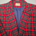 Pendleton VTG Red Tartan Plaid Wool Blazer Size Medium Christmas Holiday USA