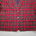 Pendleton VTG Red Tartan Plaid Wool Blazer Size Medium Christmas Holiday USA