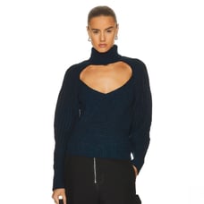 455 NEW IRO REVOLVE BLUE CUTOUT WOOL SWEATER
