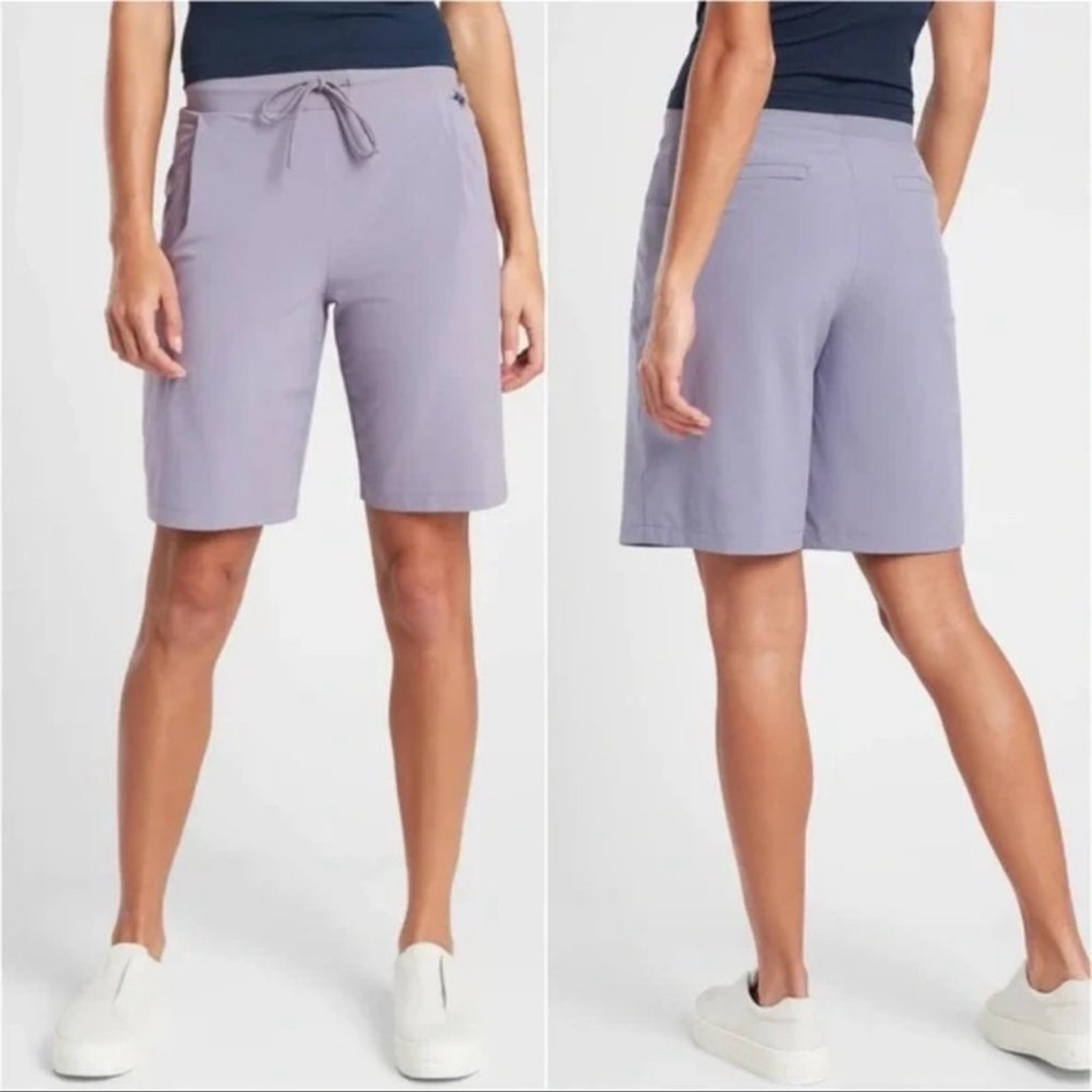 Athleta Venture Bermuda Short Tempest Violet Pull On Pockets Plus Size 18