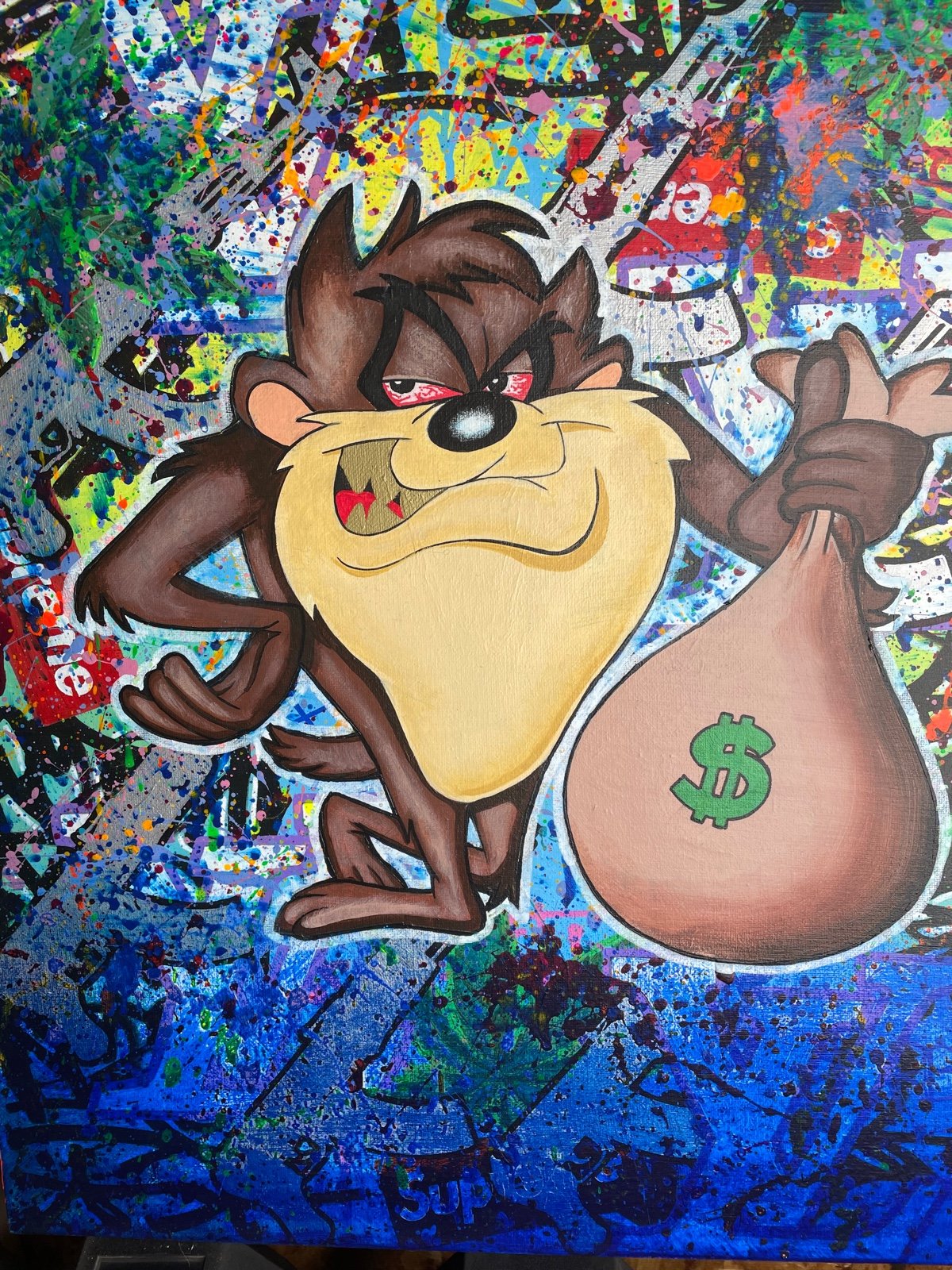 Canvas custom acrylic painting character