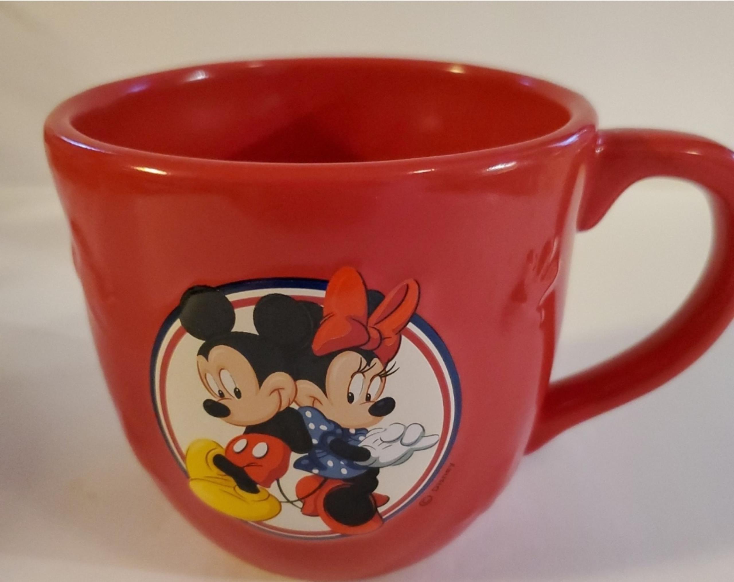 Disney Hallmark Mickey & Minnie Mouse Red Ceramic Mug Dishwasher & Microwave Saf