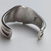 Large Vintage HOB Sterling Silver & Onyx Modernist Design Cuff Bracelet