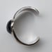 Large Vintage HOB Sterling Silver & Onyx Modernist Design Cuff Bracelet