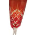 Bohemian Czech Red Cut To Clear Crystal Champagne Flutes