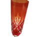 Bohemian Czech Red Cut To Clear Crystal Champagne Flutes