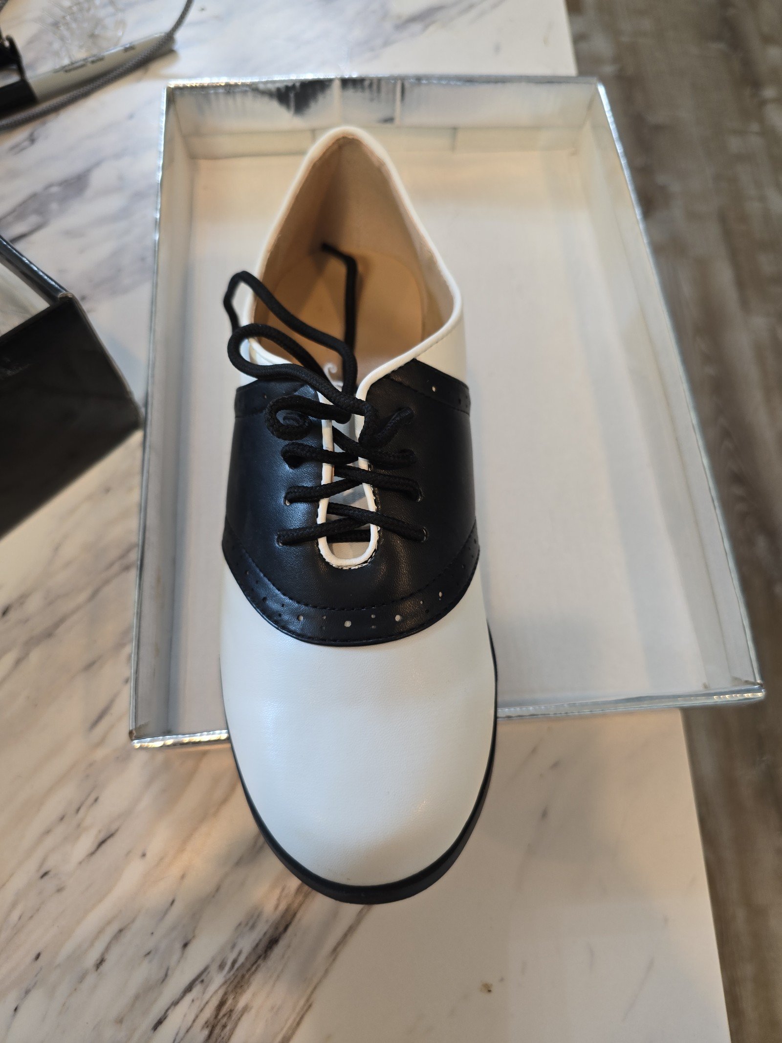 Ellie Shoes E-105-Saddle 1 Heel Women's Saddle Shoe size 7