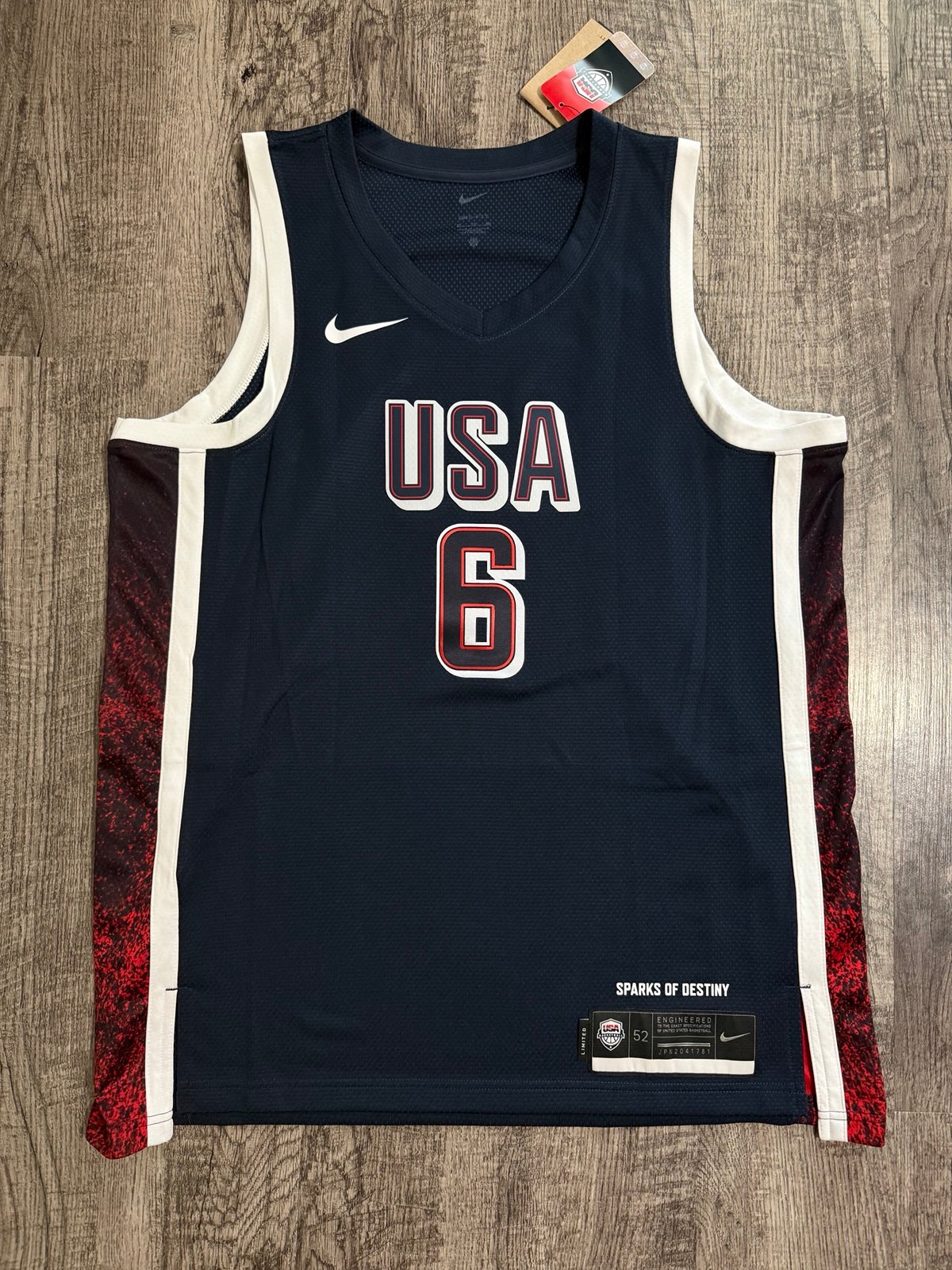 Lebron James Nike Team USA Basketball Jersey Olympics 2024 Blue Size XL BNWT