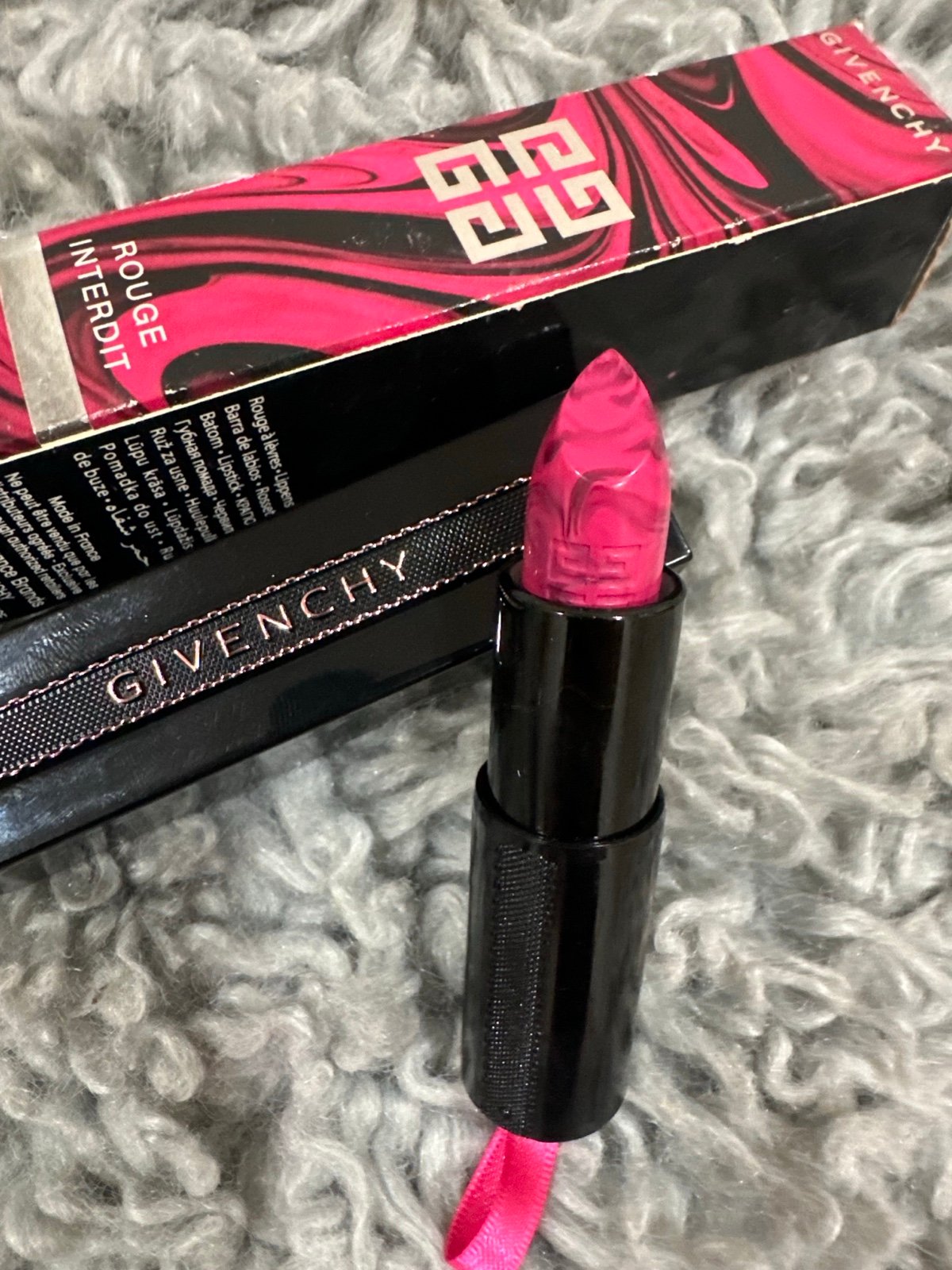 Givenchy Rouge Interdit Lipstick Pink Marble #27 Rose Revelateur