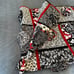 Handmade Stunning 3D Floral Square Black Red White Quilt 65 x 45