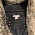 J Jill Womens Sweater Vest Faux Fur Collar Cable Knit Fisherman Wool Small IW
