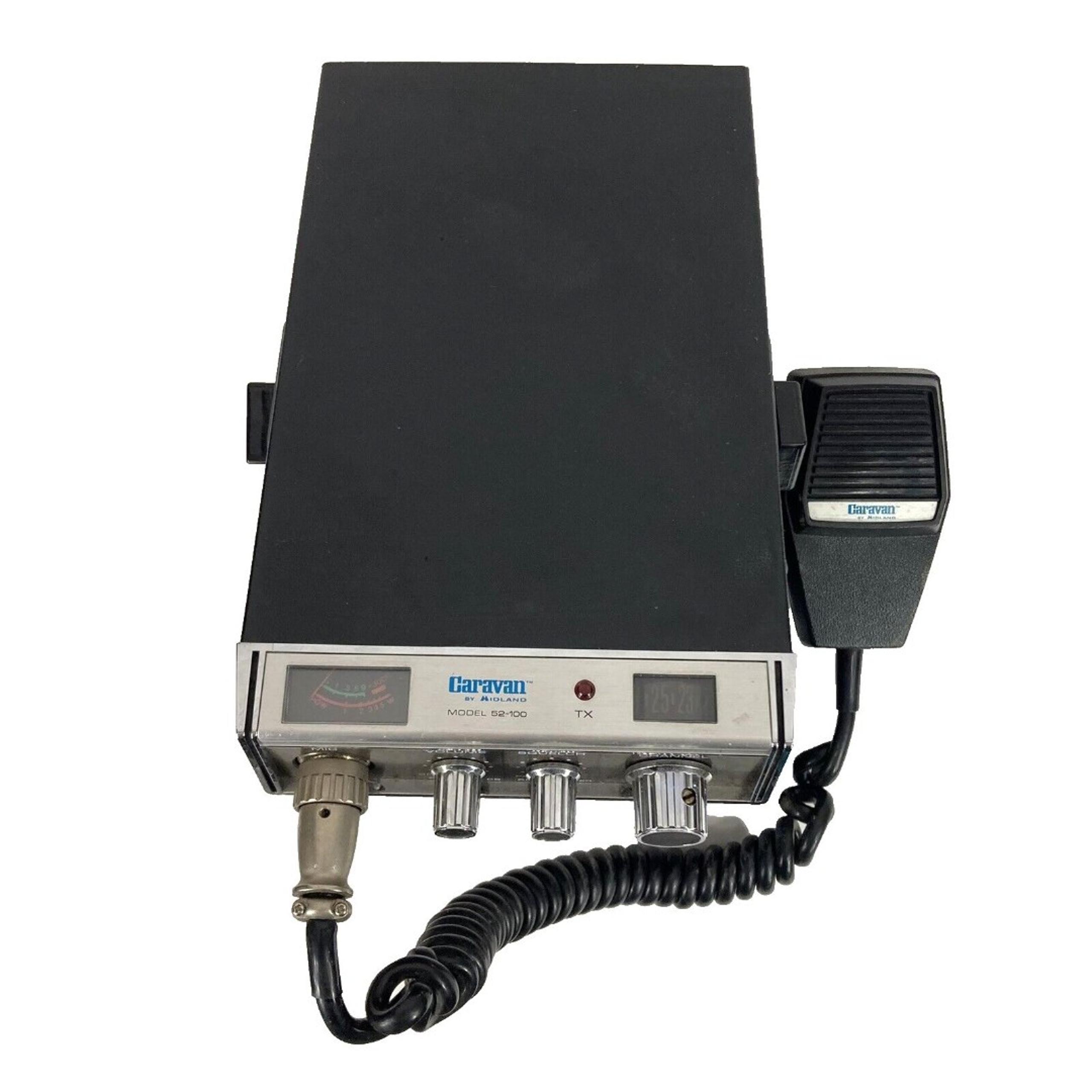 Caravan by Midland 52-100 - Black - 1977 - Mobile CB Radio Transceiver - Vintage