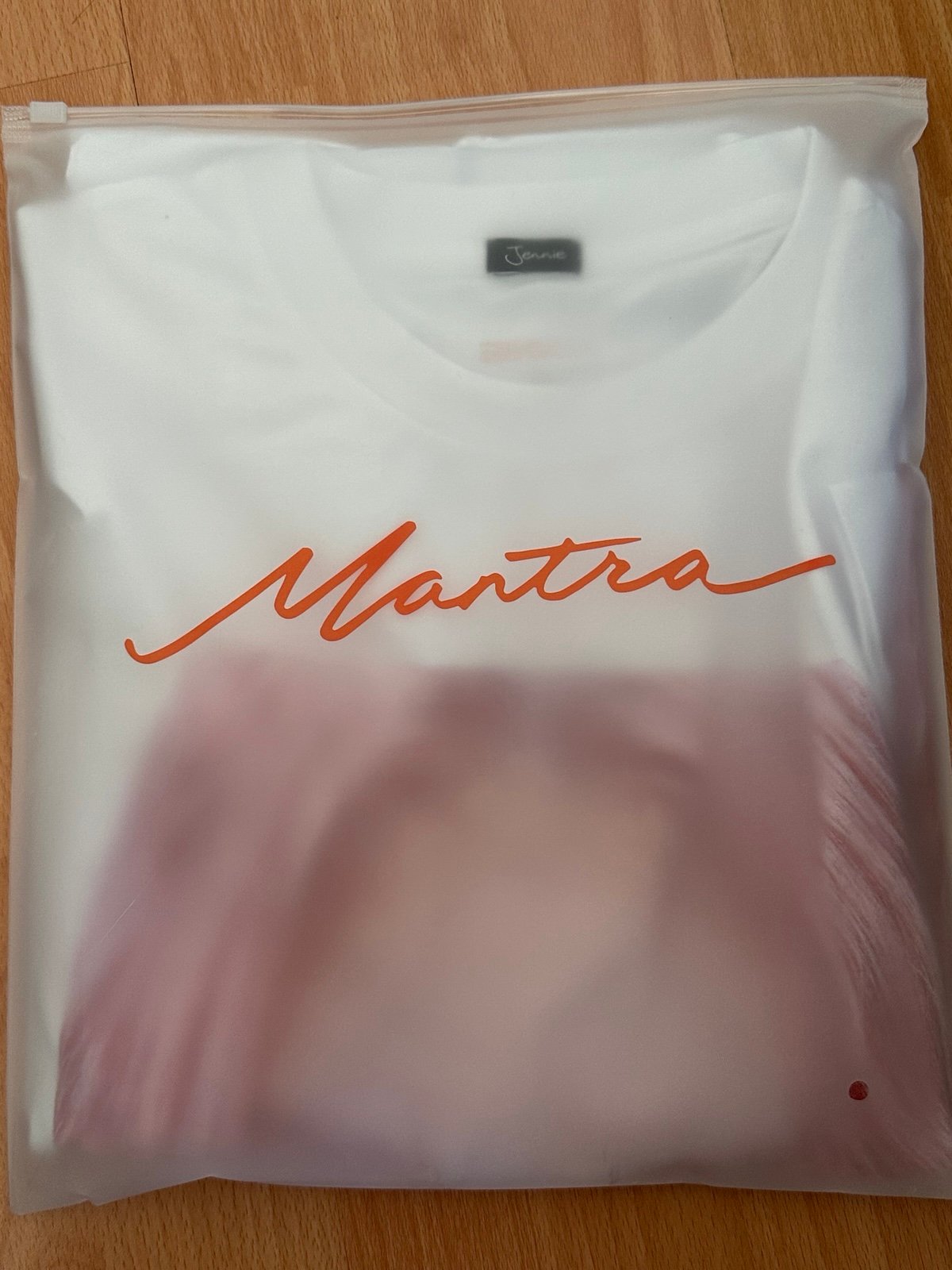 JENNIE MANTRA T-shirt Oversized White Official Size 2 Weverse BLACKPINK RUBY