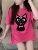 Berry Color Loose Short Sleeve T-Shirt for Small Women