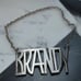 Antique sterling Gorham America brandy decanter bottle tag