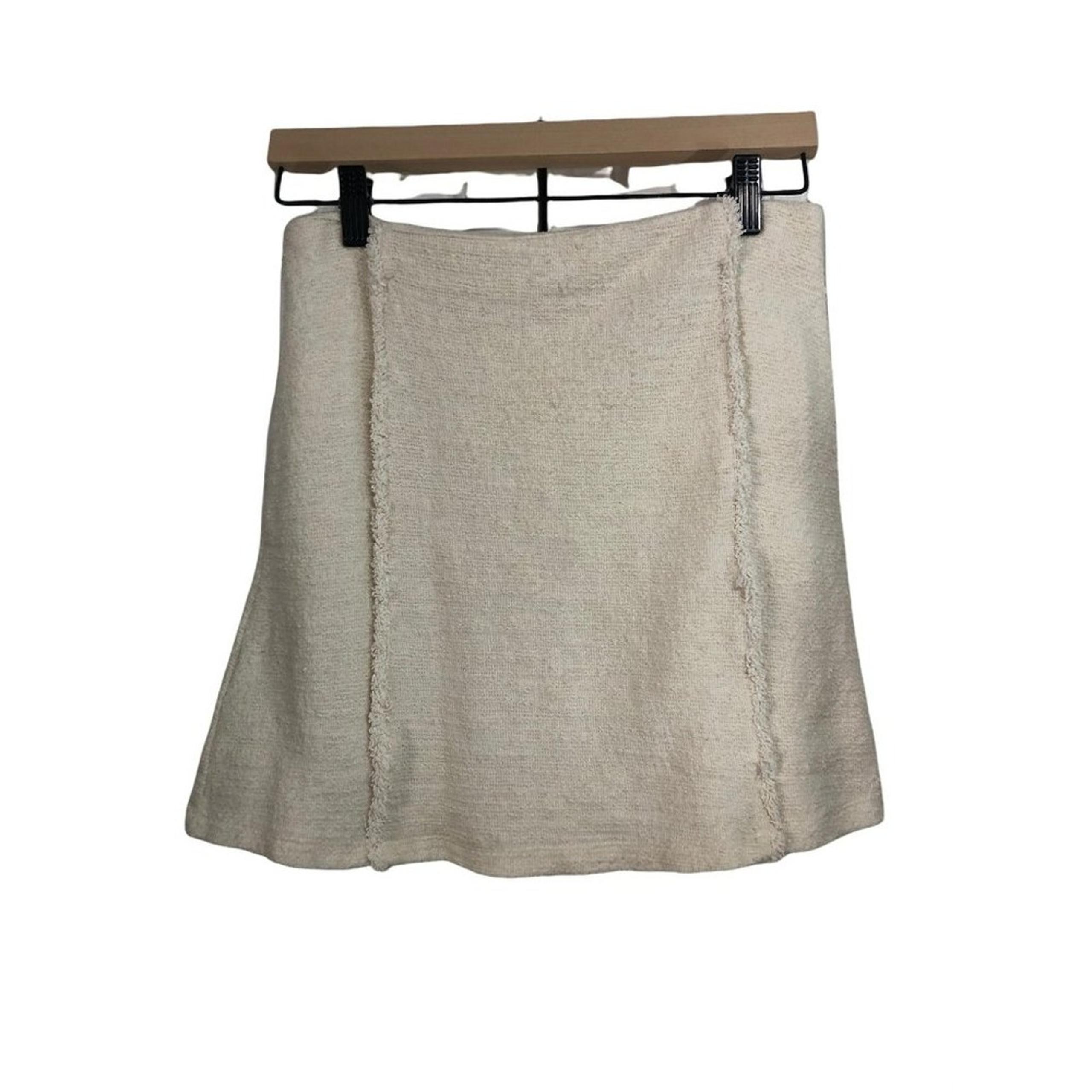 MNG by Mango off white mini skirt