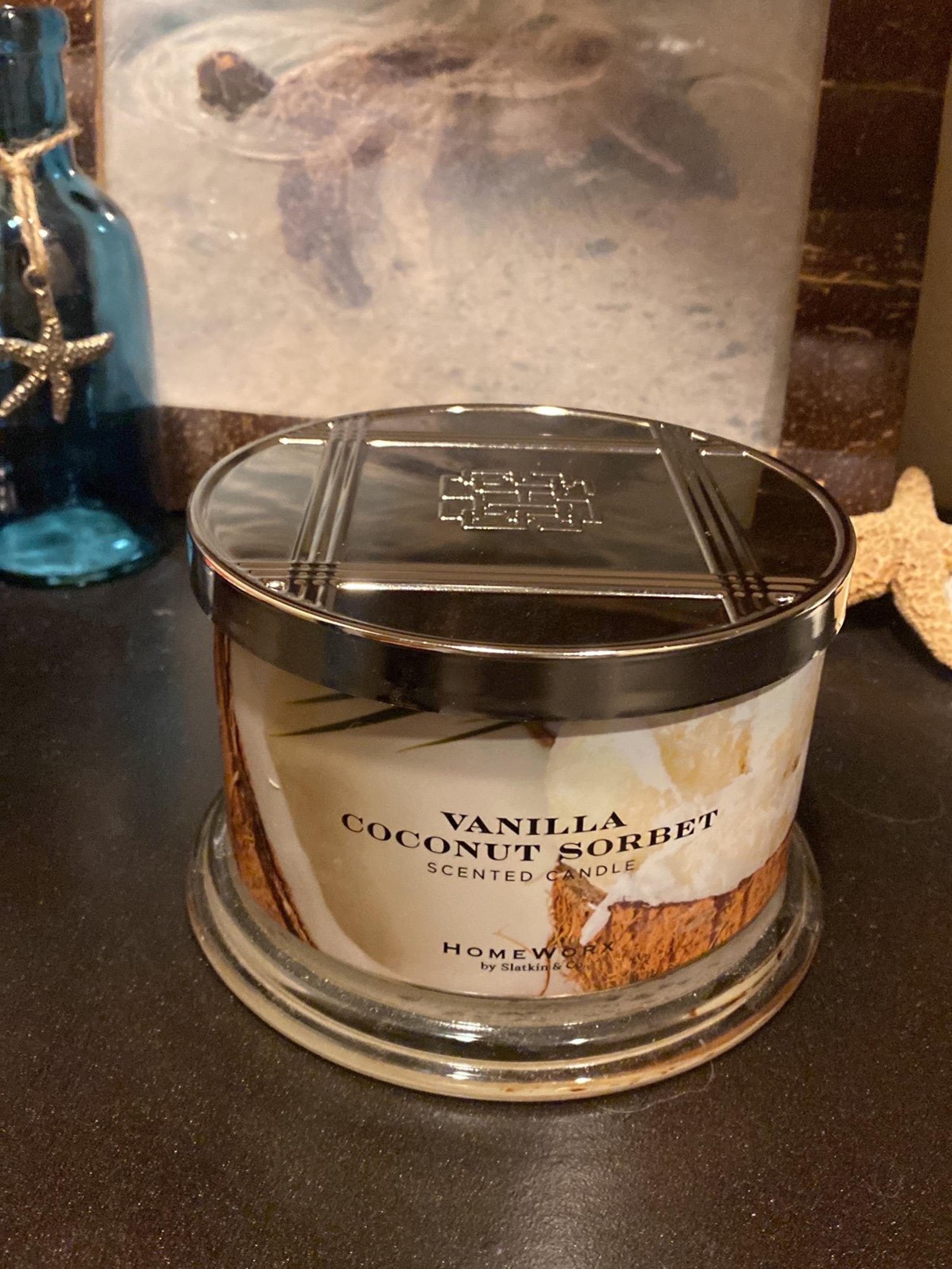 Homeworx Vanilla Coconut Sorbet Candle 18oz. 4 wick