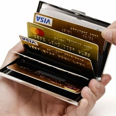 RFID Credit Card Holder Protector Heavy Duty Steel Metal Card Case Wallet Unisex