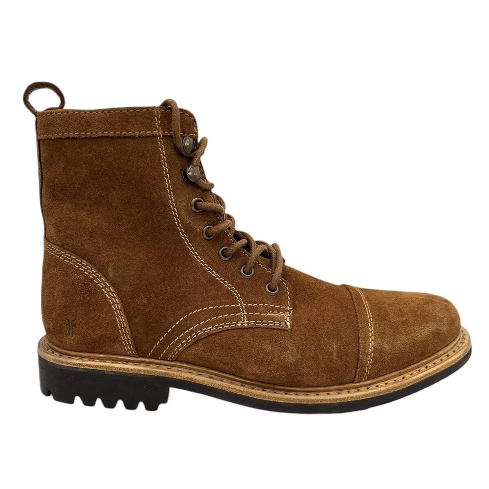 Frye Russell Men SIZE 10 Tan Leather Suede Cap Boot