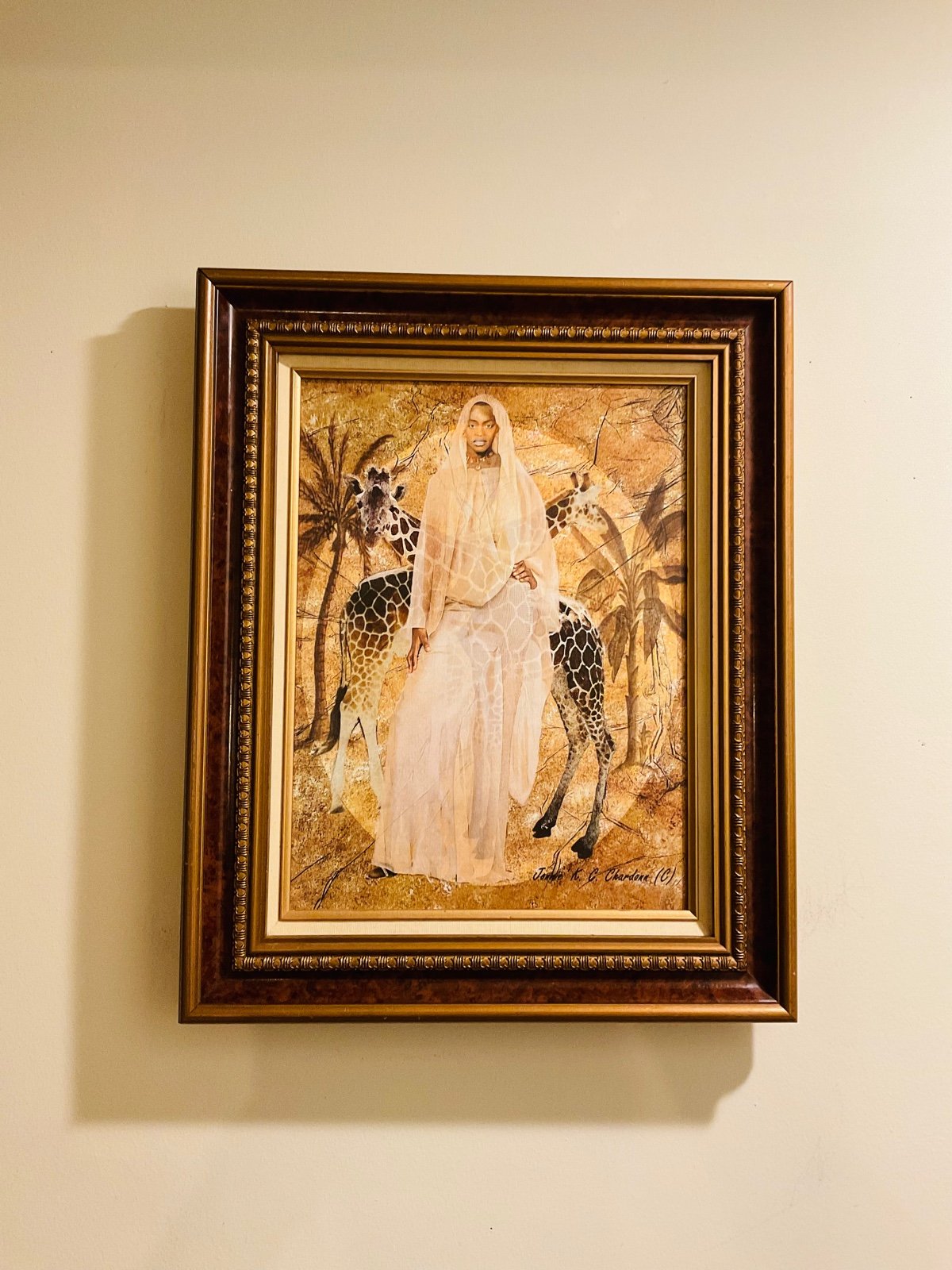 RARE Find! Johnnie Chardonn “ Righteous Woman “ Art on Canvas