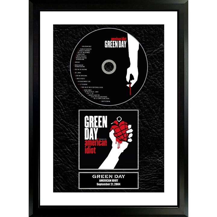 Green Day Framed CD Poster Punk Rock American Idiot Dookie Album Artwork