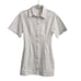 Meshki Dress Womens Small White Linen Cinched Button Front Short Sleeve Mini