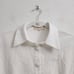 Meshki Dress Womens Small White Linen Cinched Button Front Short Sleeve Mini