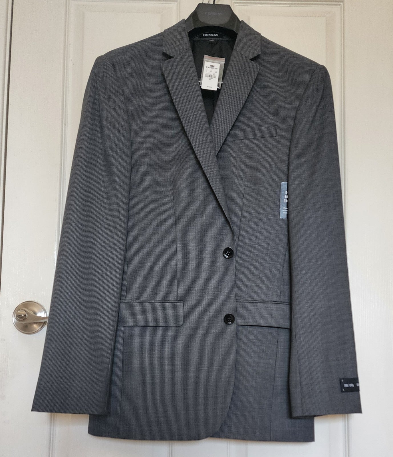 Express Classic Micro Check Wool Suit