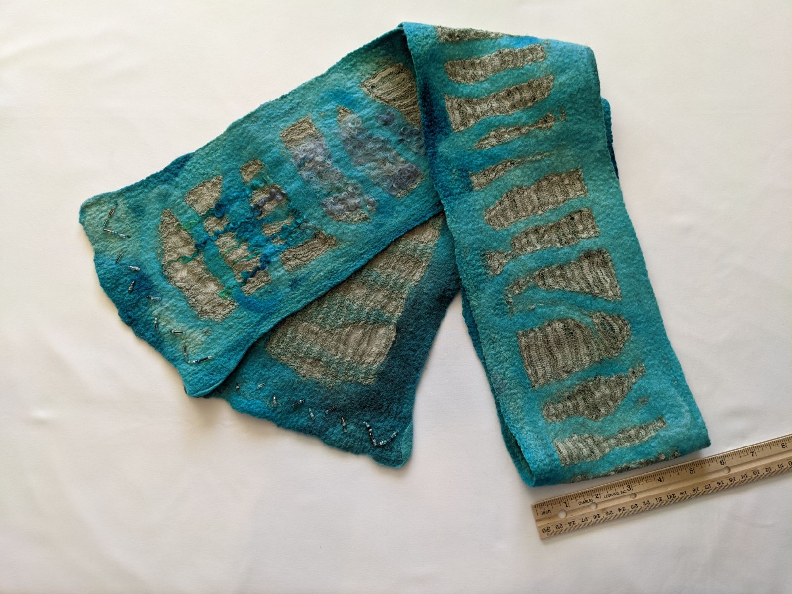 Hand felted scarf