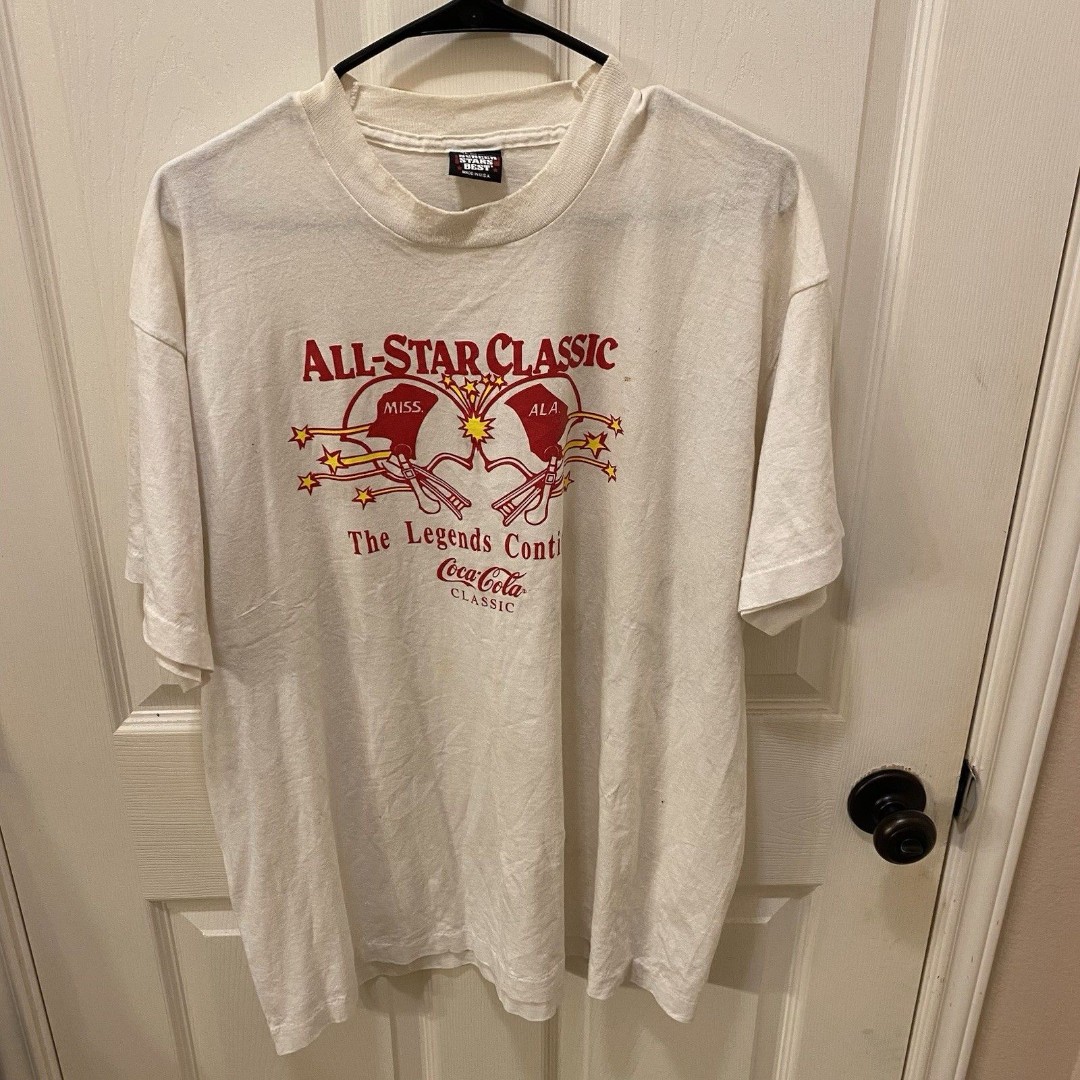 Vintage All-Star Classic Coca Cola Classic Miss Vs Alabama Shirt XXL