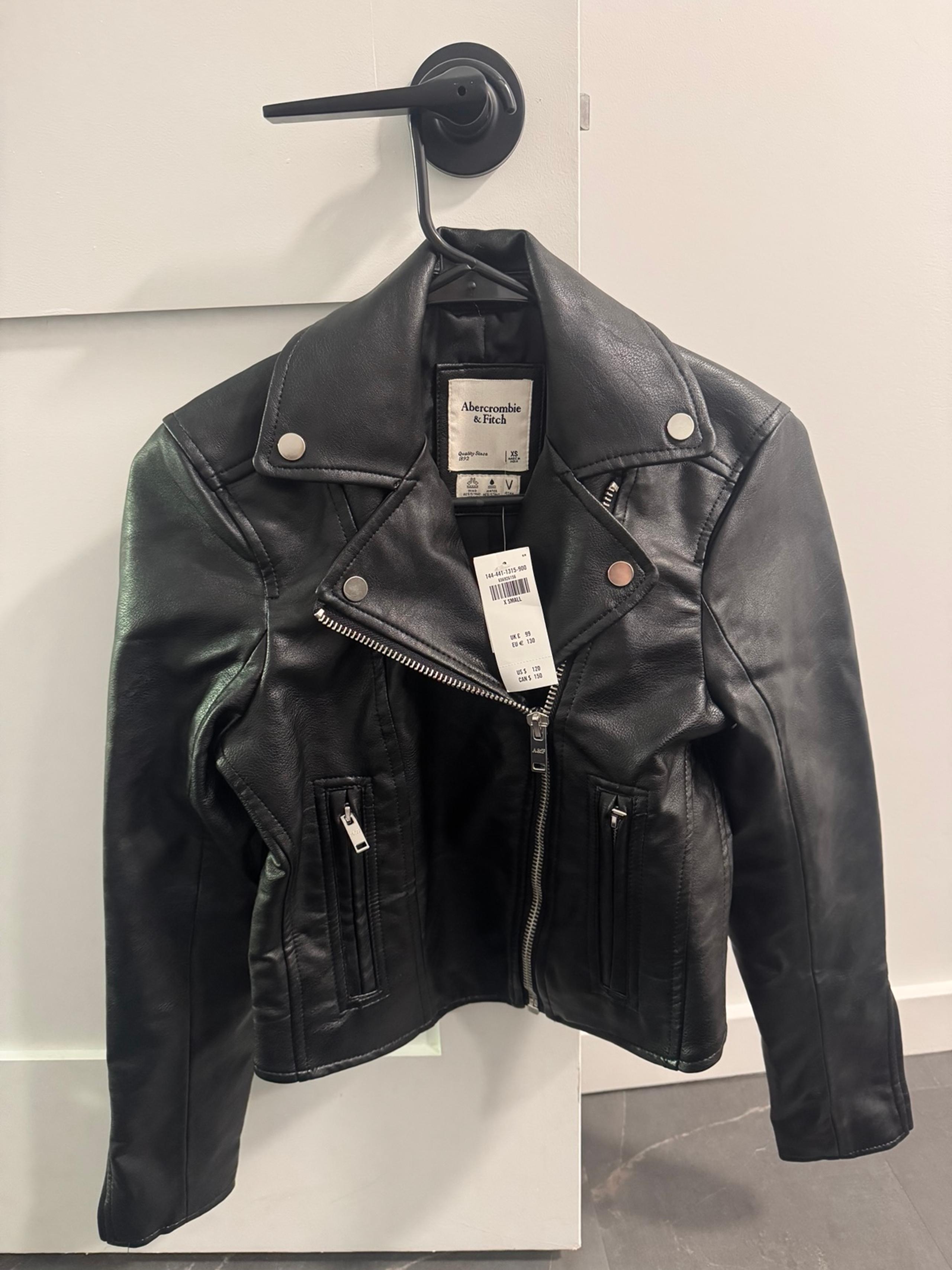 NWT Abercrombie Leather jacket