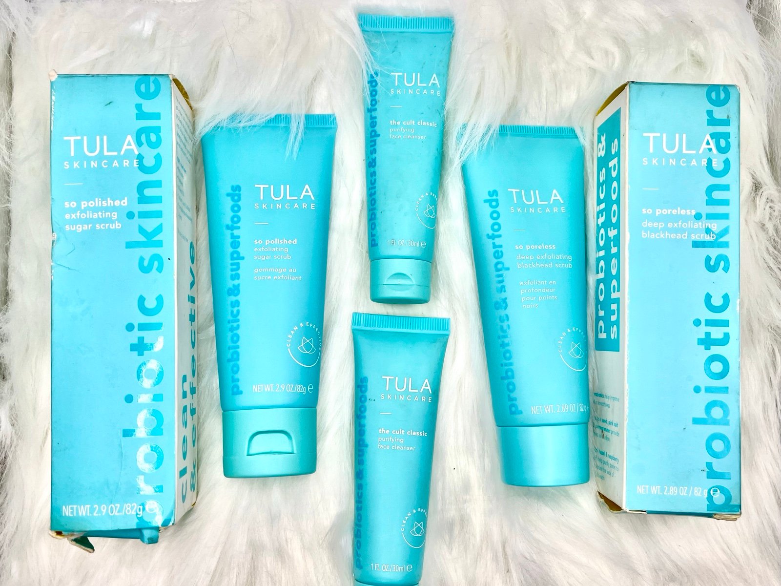Tula so poreless Tula so polished Tula cult classic face wash bundle