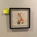 Fox, framed watercolour painting print