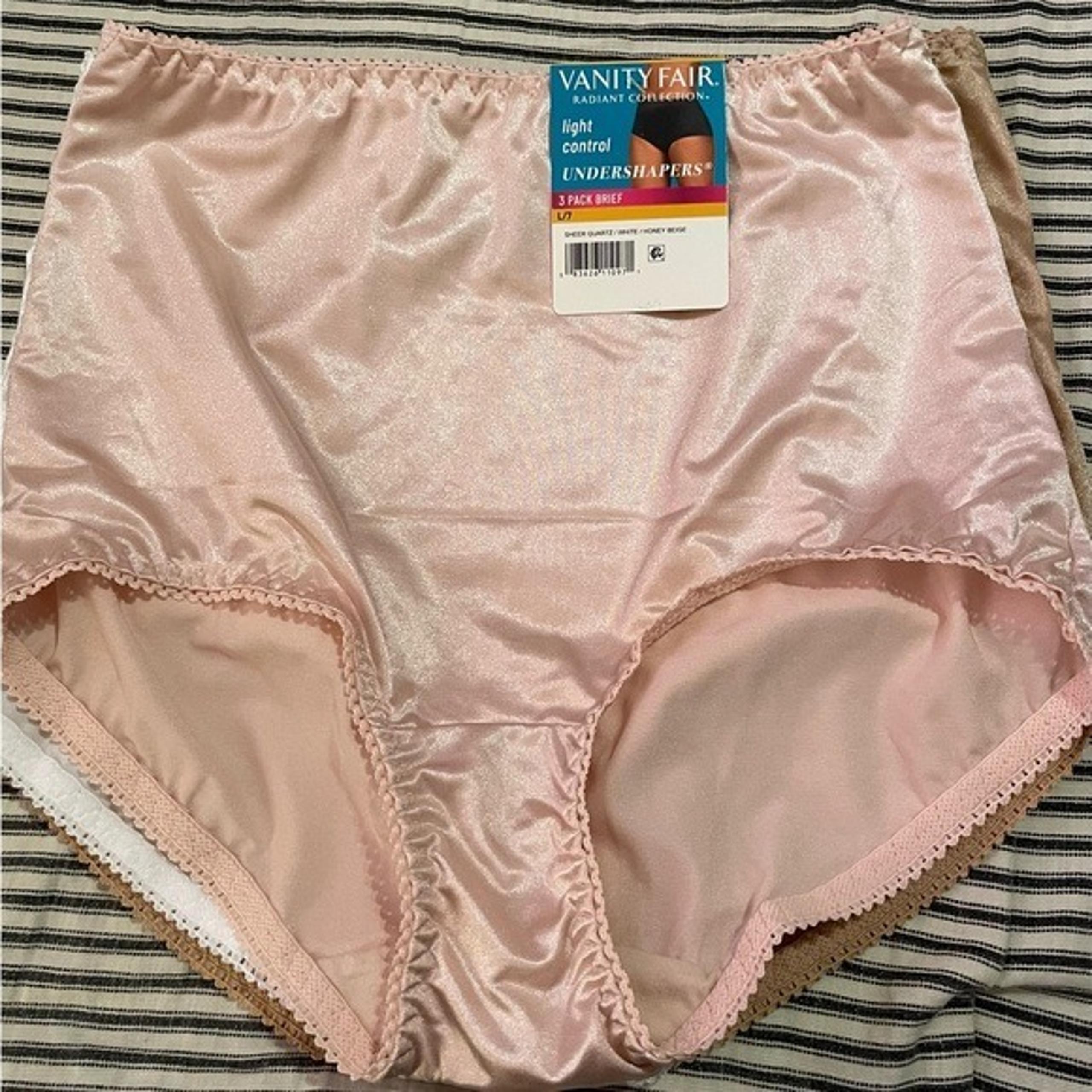 Vanity Fair Pink Shapewear Satin Briefs 3 Pack