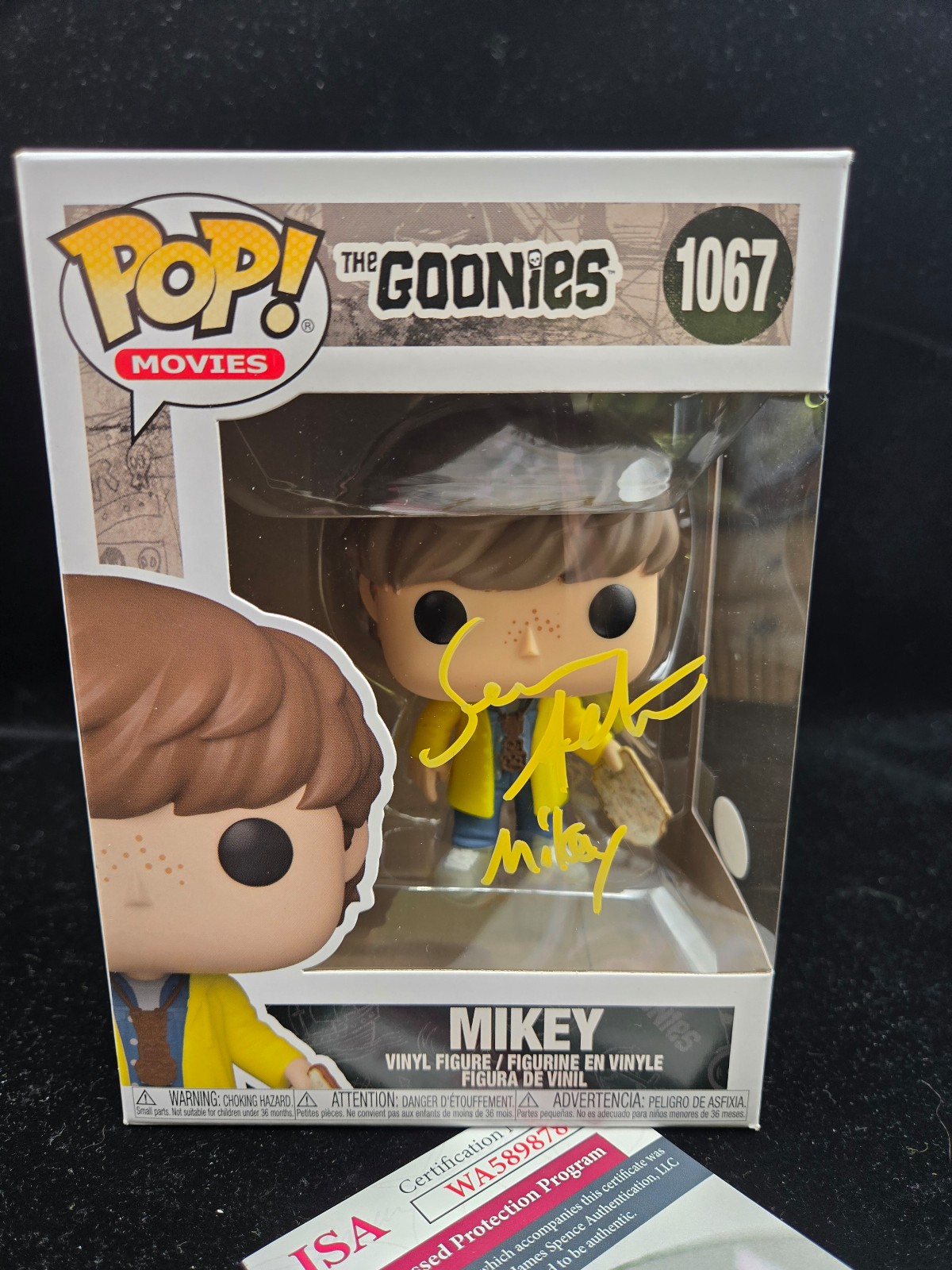 Funko Pop The Goonies Mikey autographed
